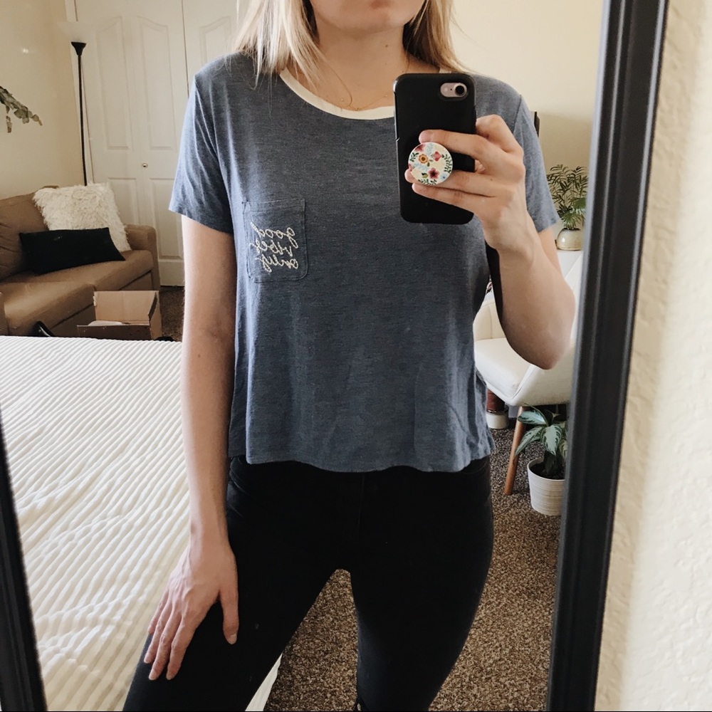 AEO good vibes only soft tee